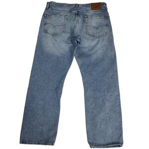 Levis Premium 551 Z Big E Light Wash Straight Leg Denim Jeans 34X30 (29) Vtg